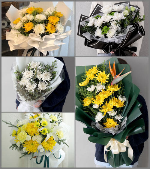 山东莱芜钢城区辛庄镇北蛇沟村白事花束代送